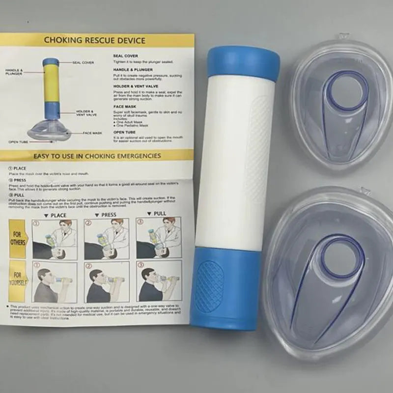 PortableUpgrade First Aid Kit for Kids AdultsChoking Emergency Life Saving Suction Vac Anti Choke Device