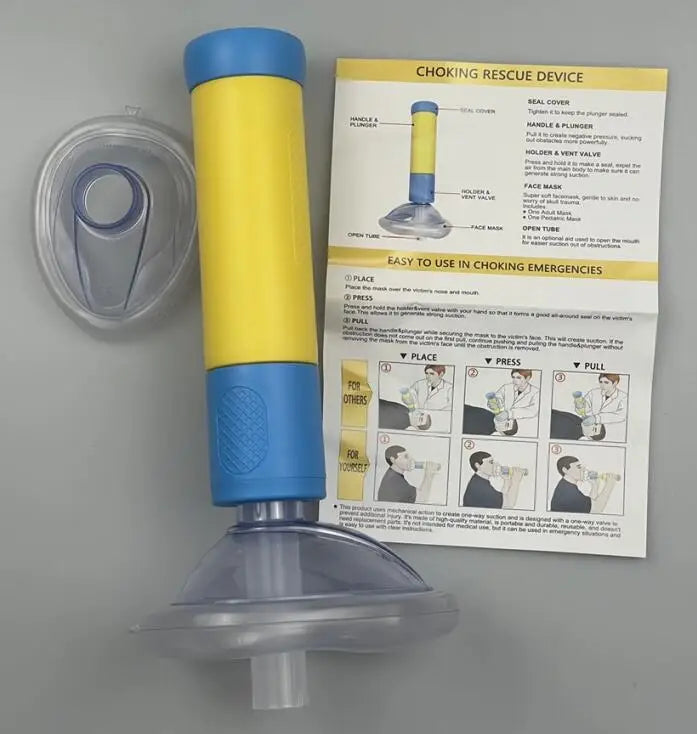 PortableUpgrade First Aid Kit for Kids AdultsChoking Emergency Life Saving Suction Vac Anti Choke Device